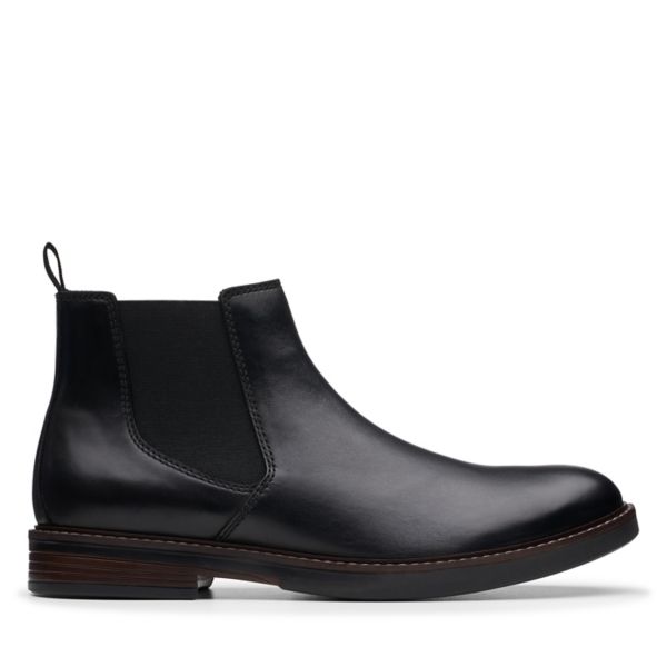 Clarks Mens Paulson Up Chelsea Boots Black | UK-6740398